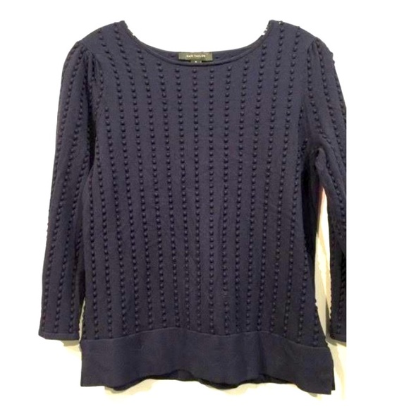 LOFT Tops - Loft | navy blue textured sweater